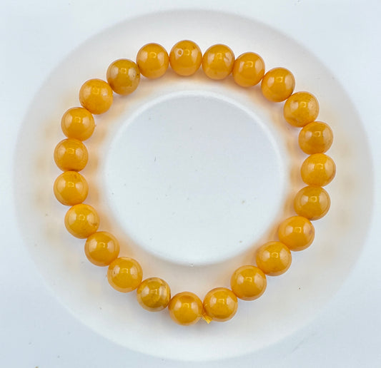 Jahia Natural Honey Amber [天然蜜蜡琥珀] Beaded Bracelet