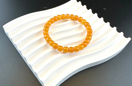 Jaide Natural Honey Amber [天然蜜蜡琥珀] Beaded Bracelet