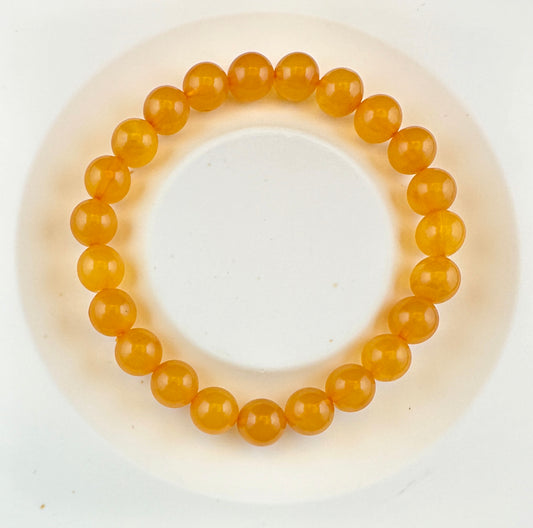 Jailia Natural Honey Amber [天然蜜蜡琥珀] Beaded Bracelet