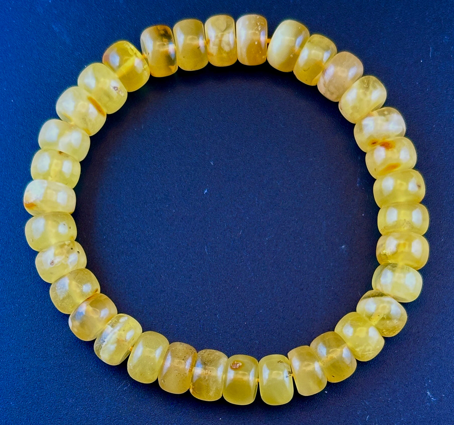 Jaclin Natural Honey Amber [天然蜜蜡琥珀] Beaded Bracelet