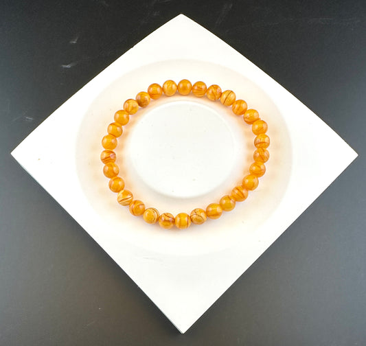 Jadi Natural Honey Amber [天然蜜蜡琥珀] Beaded Bracelet