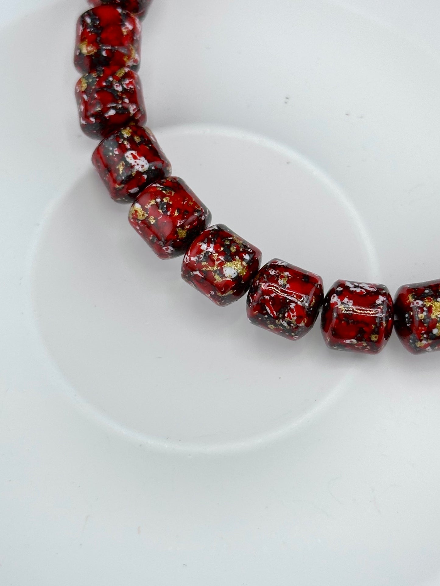 Rosie Chinese Lacquer [大漆珠] Tube Beaded Bracelet