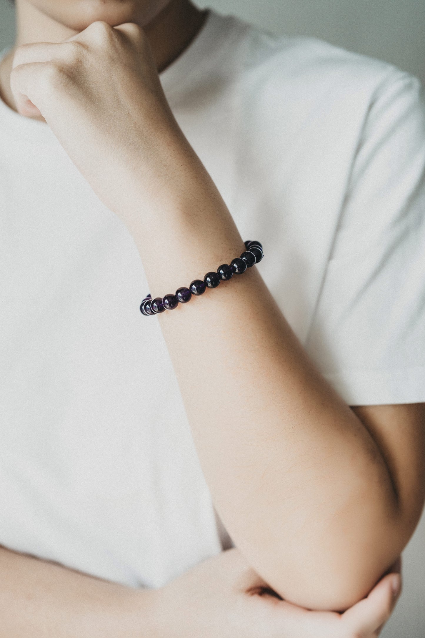 Ryana Amethyst [紫水晶] Beaded Bracelet