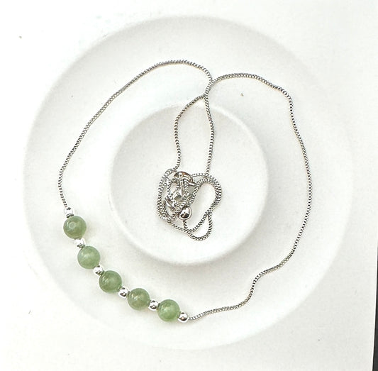 Triva Hetian Jade [和田玉] Beaded Necklace
